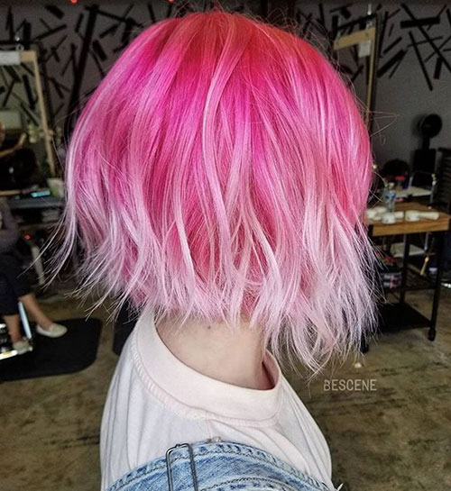 Short Hairstyles Pink