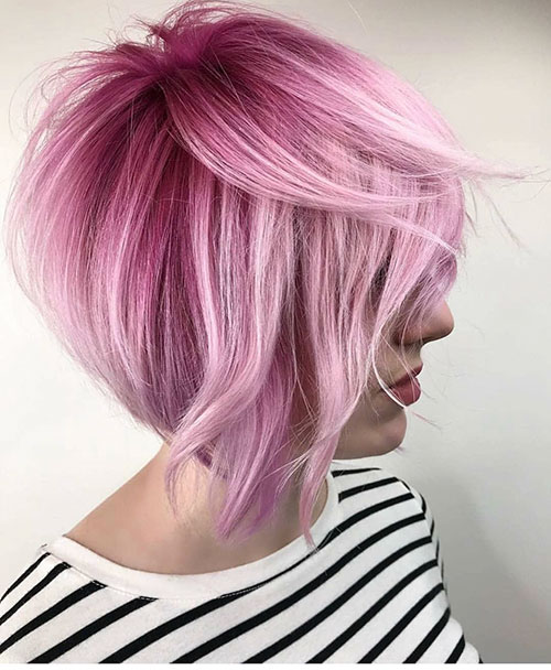Short Hair With Pink
