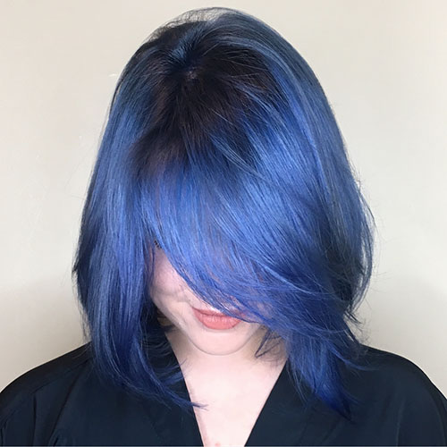 Blue Hair Short Hair
