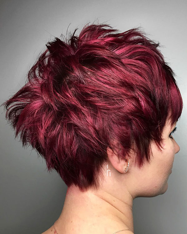 Red Hair For Pixie Hairstyle 