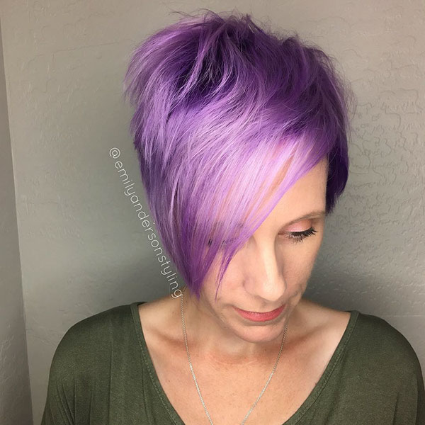 Hairstyles For Short Violet Hair