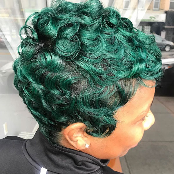 Short Green Hair Color Ideas